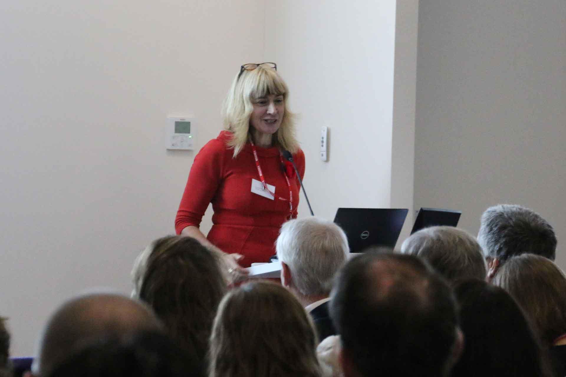 Christine Middlemiss talking at 60th anniversary WRLFMD WRLFMD Christine Middlemiss opening